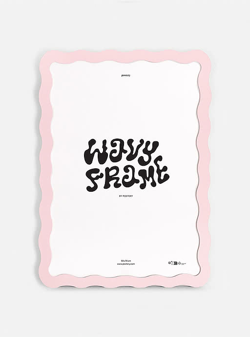 Wavy Frame rose de Postery avec une affiche Wavy Frame