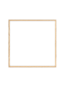 Cornice quadrata in rovere vista frontalmente, con un passepartout bianco che incornicia l’apertura