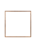 Cornice quadrata in rovere moro vista frontalmente, con un passepartout bianco che incornicia l’apertura