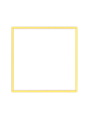 Cornice quadrata in giallo vista frontalmente, con un passepartout bianco che incornicia l’apertura