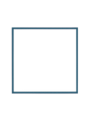 Cornice quadrata in verde acqua vista frontalmente, con un passepartout bianco che incornicia l’apertura