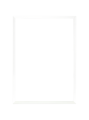 Abstrakt geometrisk print i hvid ramme med grå former og blå lodret stribe