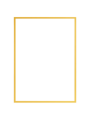 Rectangular wall mirror with gold-colored frame, front view on black background