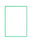 Rectangular mirror with mint green frame reflecting a beige and gray room