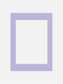 Light purple mat frame with rectangular white opening