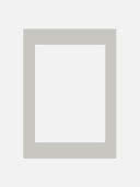 Light gray rectangular mat frame with white center