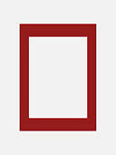 Red rectangular frame with a wide border and white center