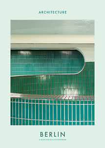 Affiche d’architecture avec carreaux turquoise et courbes à la station Schlossstraße de Berlin