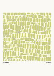 Abstract poster with light green organic pattern on white background