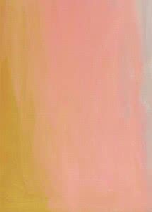 Abstrakter gemalter Hintergrund in sanften Rosa-, Pfirsich- und Gelbtönen auf Leinwand