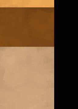 Motivo astratto con ampie fasce orizzontali ocra, marrone e beige dalla texture leggera