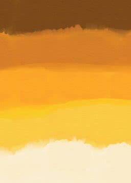 Abstraktes Aquarell mit Schichten in Braun, Orange, Gelb und Creme