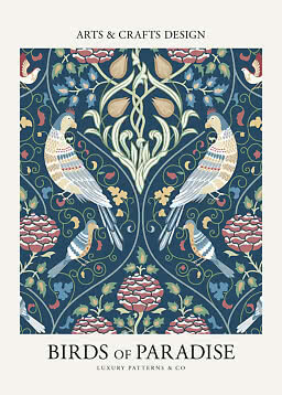 Vintage poster – Birds of Paradise Blue | Postery