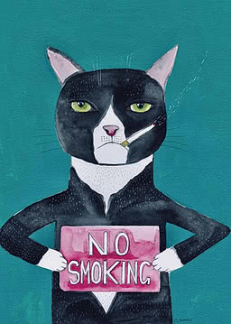 animals smoking cigarettes poster Anti Art Board Print Amazon.com: Animal Smoking Cigarette Print