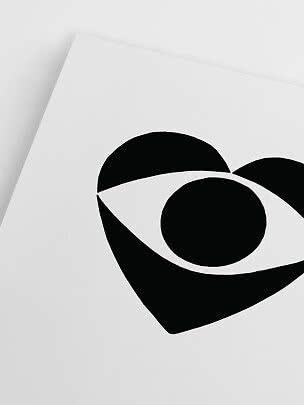Poster minimalista in bianco e nero con motivo astratto a forma di occhio