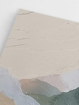 Abstrakte Wandkunst in Beige-, Weiß- und Grüntönen mit strukturierter Oberfläche
