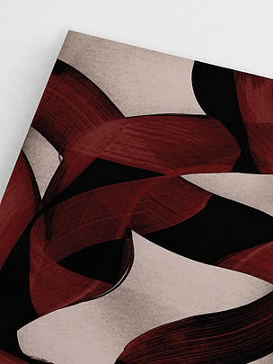Angled close-up of the unframed print showing the dry drag along each band and the black shaping the empty areas