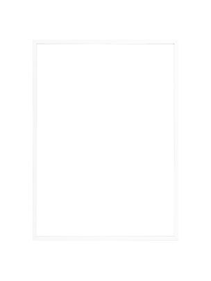 Cornice portafoto argento con passe-partout bianco dal design semplice e moderno