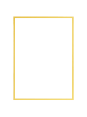 Rechteckiger Wandspiegel mit goldfarbenem Rahmen
