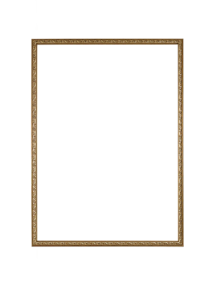 Miroir mural rectangulaire avec cadre doré orné