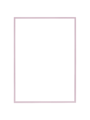 Rectangular mirror with a light pink frame and beveled edges