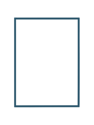 Rectangular wall mirror with dark blue-gray frame