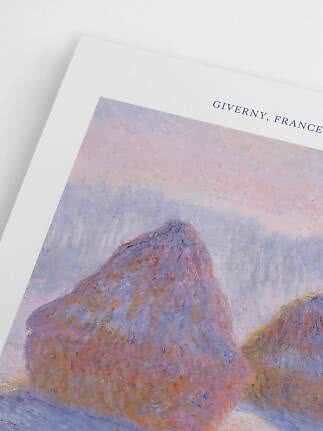 Art print with a pastel landscape and the text "Giverny, France" at the top
