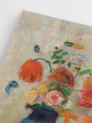 Gros plan d’une impression artistique florale aux tons pastel doux sur toile
