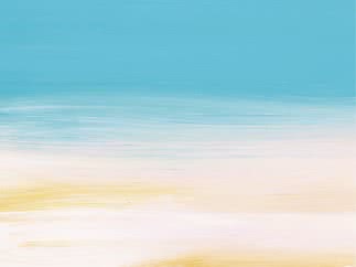 Abstrakter Hintergrund in Himmelblau mit sanften weißen und gelben Pinselstrichen