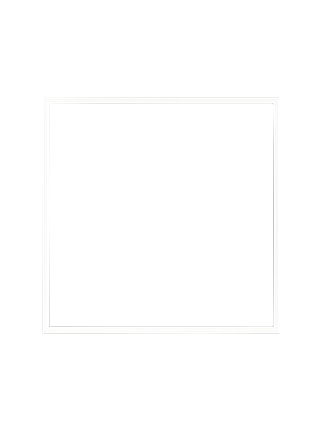 Cornice quadrata in bianco vista frontalmente, con un passepartout bianco che incornicia l’apertura