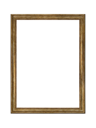 Rectangular mirror with antique gold wooden frame