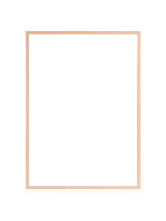Mirror with a light wood frame and black rectangular reflection in the center