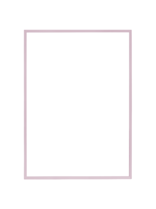 Rectangular mirror with a light pink frame and beveled edges
