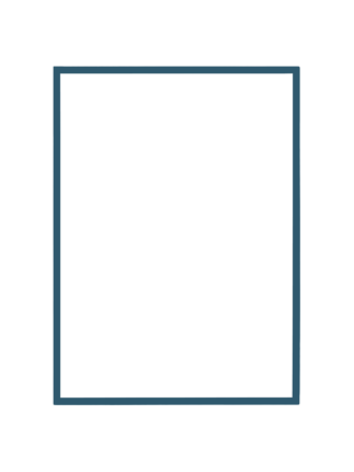Rectangular wall mirror with dark blue-gray frame