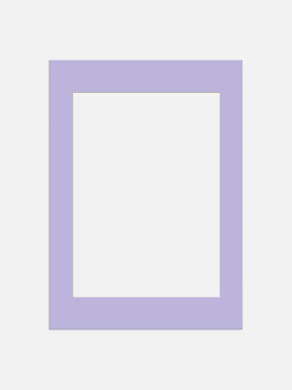 Light purple mat frame with rectangular white opening
