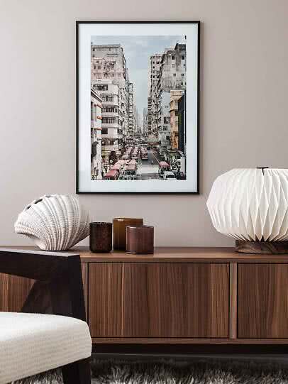 Building facade poster – Rush Hour Hong Kong | Postery