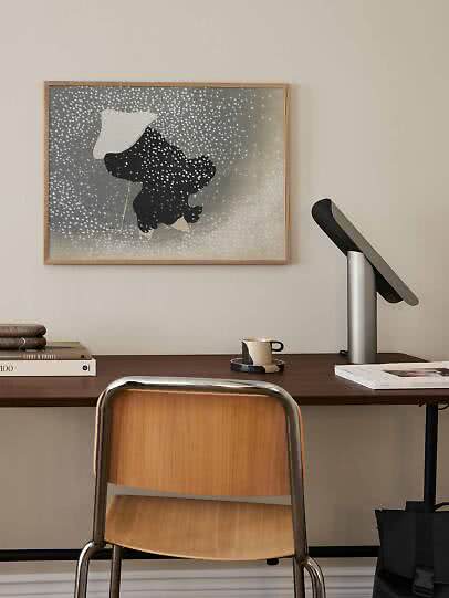 Poster abstrato – Snow from Momoyogusa by Kamisaka Sekka