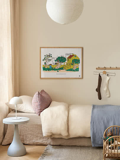 Kids illustration poster – Pippi Moves In | Postery