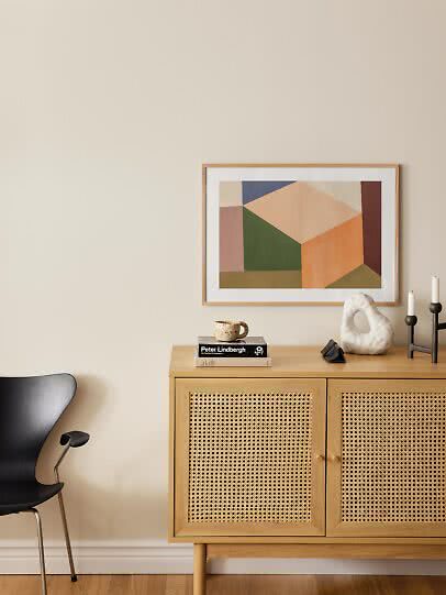 インテリア　大版85✖️63アートワーク フレーム付き Abstract poster – Painted Geometry | Postery