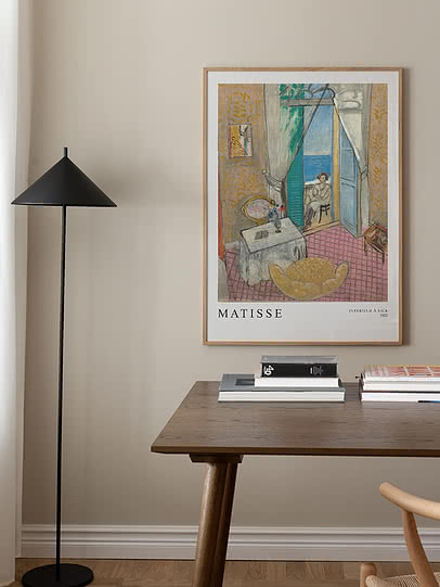 Henri Matisse、INTERIEUR A NICE、画集画、新品額装付 Matisse poster – Interieur a Nice | Postery