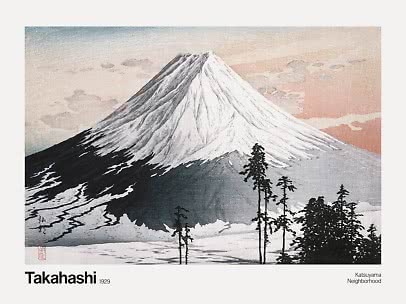 Tela de paisagem nevada – Katsuyama Neighborhood by Takahashi