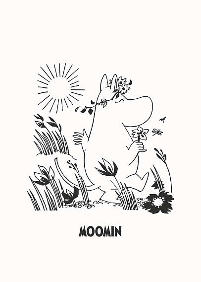 Kids poster – Moomin On Moominvalley Bridge | Postery