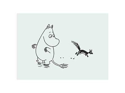 Kids poster – Moomin On Moominvalley Bridge | Postery