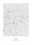 Póster minimalista en blanco y negro con mapa de Londres, río Támesis y coordenadas abajo