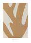 Abstract poster with beige organic shapes on a cream background and the text “Simplicité No. 1”.