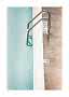 Pool edge with metal ladder, turquoise water, and 5-foot depth and no diving markers