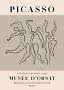 Poster di Picasso con danzatori astratti a linee nere su sfondo beige e testo Musée d'Orsay Parigi