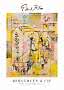 Affiche d’art Paul Klee avec lignes et formes abstraites noires en tons jaune, rose et beige