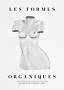 Art poster with sketch of a female torso in gray tones and French text on a white background