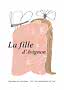 Abstraktes Poster mit rosafarbener Figur, langem Haar und dem Text „La fille d’Avignon“